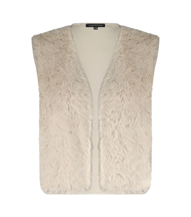 Tramontana Faux Fur Vest 6800 Stone