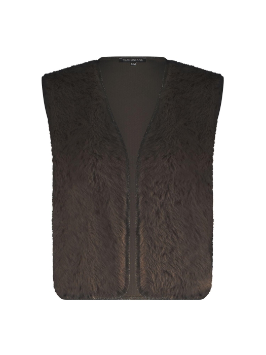 Tramontana Faux Fur Vest 2220 Mid brown