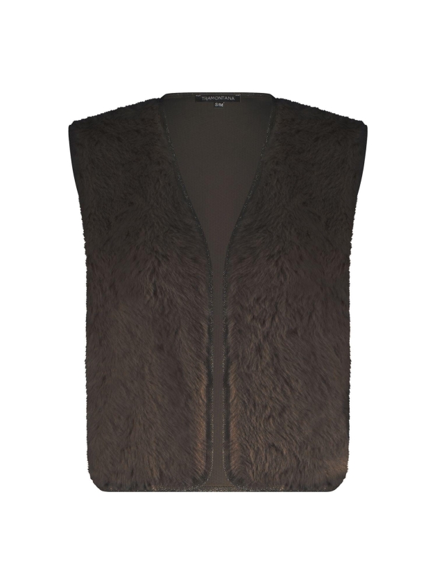 Tramontana Faux Fur Vest 2220 Mid brown