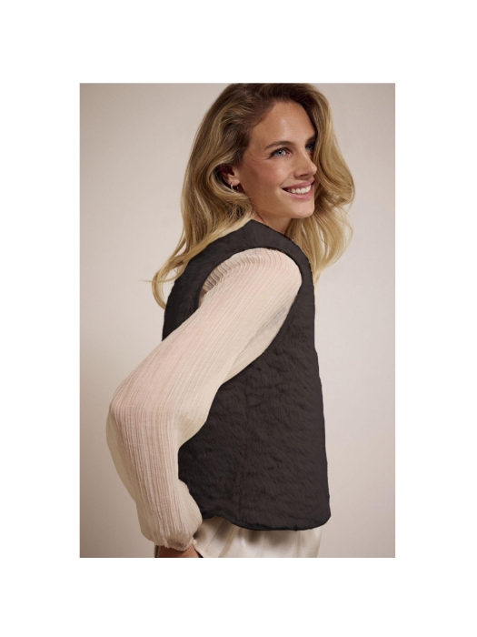 Tramontana Faux Fur Vest 2220 Mid brown