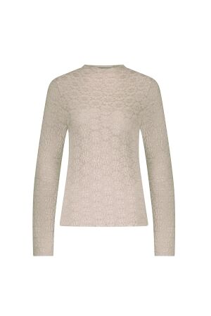 Tramontana Brushed Stretch Lace Top 6800 Stone