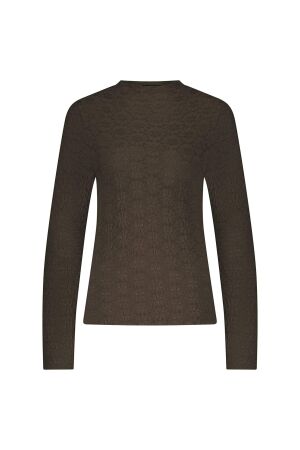 Tramontana Brushed Stretch Lace Top 2660 Espresso