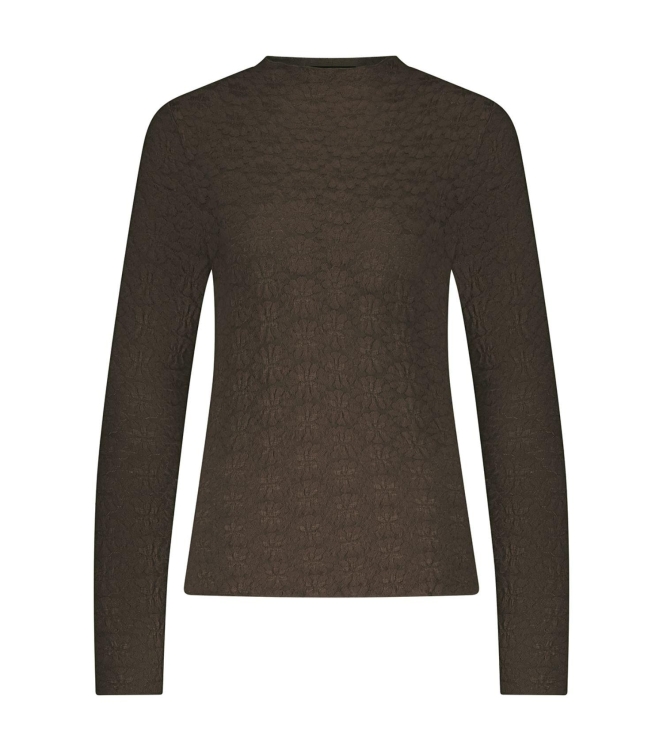 Tramontana Brushed Stretch Lace Top 2660 Espresso