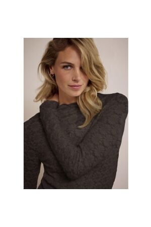 Tramontana Brushed Stretch Lace Top 2660 Espresso