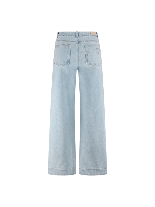 NUKUS Abby Pants Denim Strass 24 bleached denim