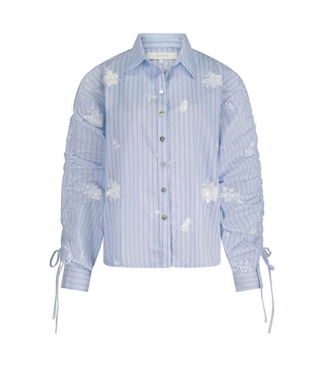 NUKUS Rosa Blouse Stripe 371 sky/kiss