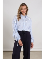 NUKUS Rosa Blouse Stripe 371 sky/kiss