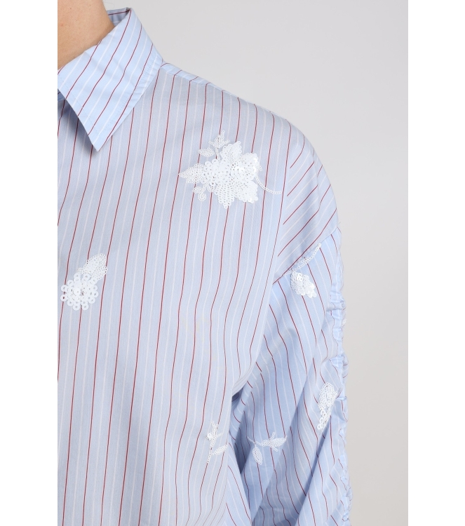 NUKUS Rosa Blouse Stripe 371 sky/kiss