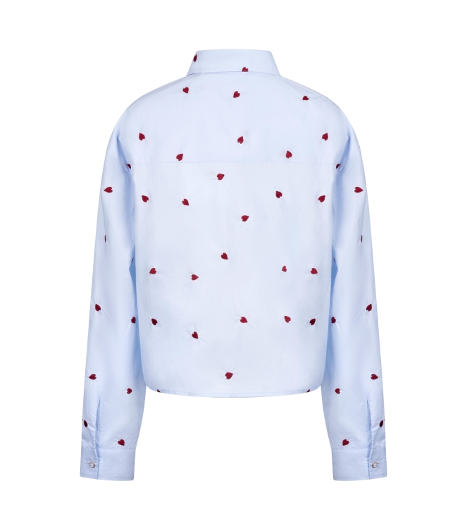 NUKUS Sorrento Blouse Heart 371 sky/kiss