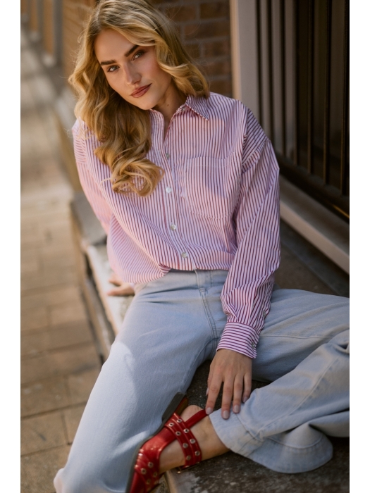NUKUS Ariana Blouse Stripe 372 kiss/offwhite