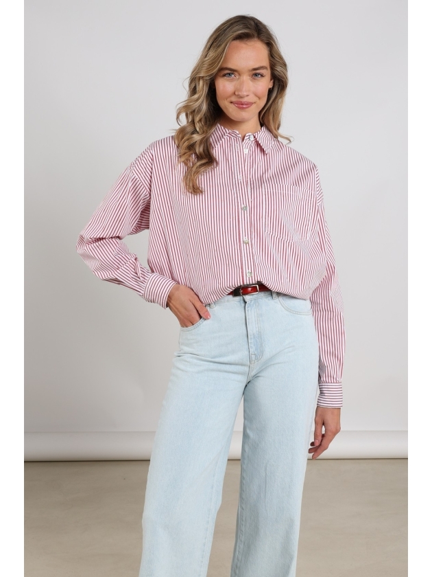 NUKUS Ariana Blouse Stripe 372 kiss/offwhite