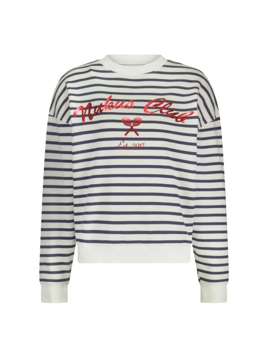NUKUS Paige Sweater Stripe 137 white/blue