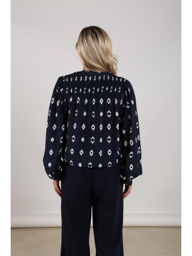 NUKUS Philou Blouse 70 navy