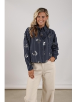 NUKUS Tessa Blouse Paillet 70 navy