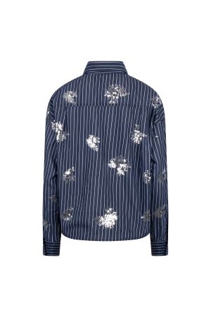 NUKUS Tessa Blouse Paillet 70 navy