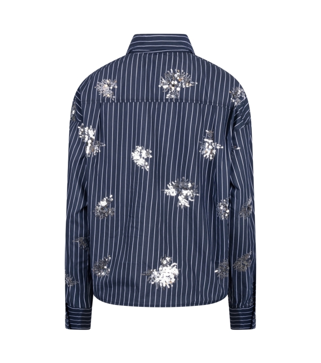 NUKUS Tessa Blouse Paillet 70 navy
