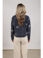 NUKUS Tessa Blouse Paillet 70 navy