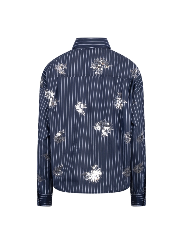 NUKUS Tessa Blouse Paillet 70 navy
