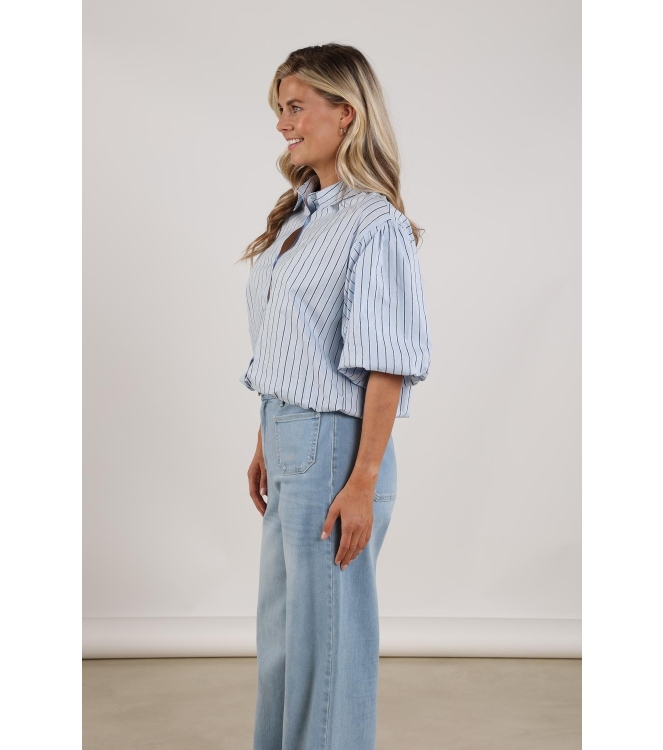 NUKUS Leia Blouse Stripe 312 cloudy