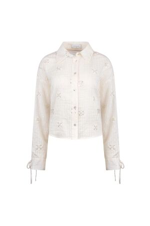 NUKUS Bailey Blouse Beads 17 off white