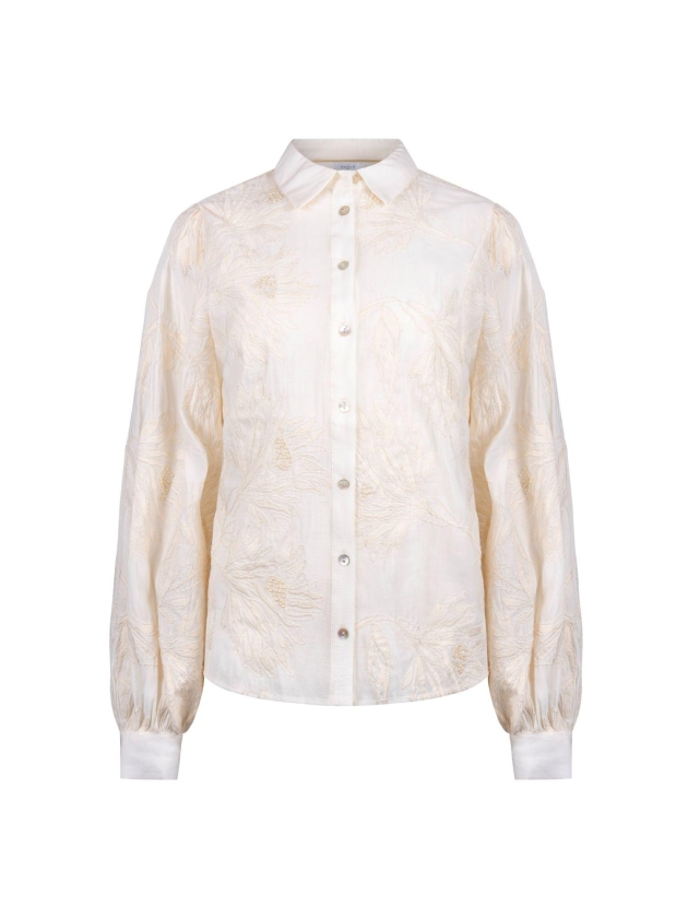 NUKUS Avy Blouse Embroidery 56 off white