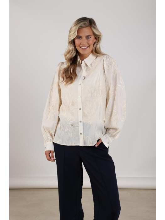 NUKUS Avy Blouse Embroidery 56 off white