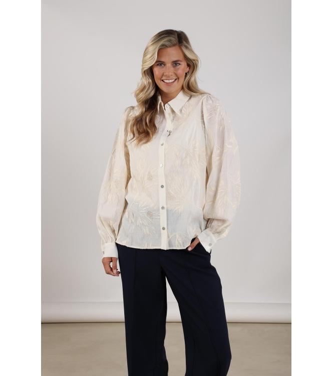 NUKUS Avy Blouse Embroidery 56 off white
