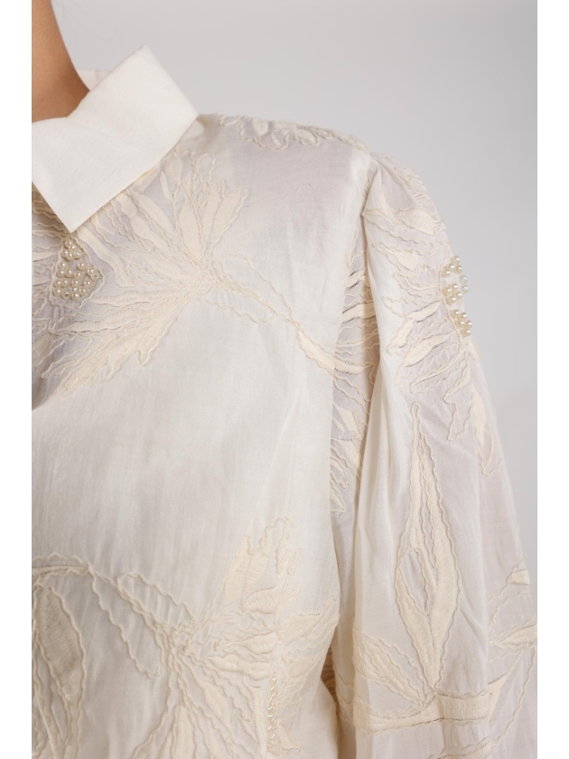 NUKUS Avy Blouse Embroidery 56 off white