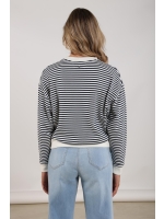 NUKUS Patty Pullover Stripe 219 offwhite/navy