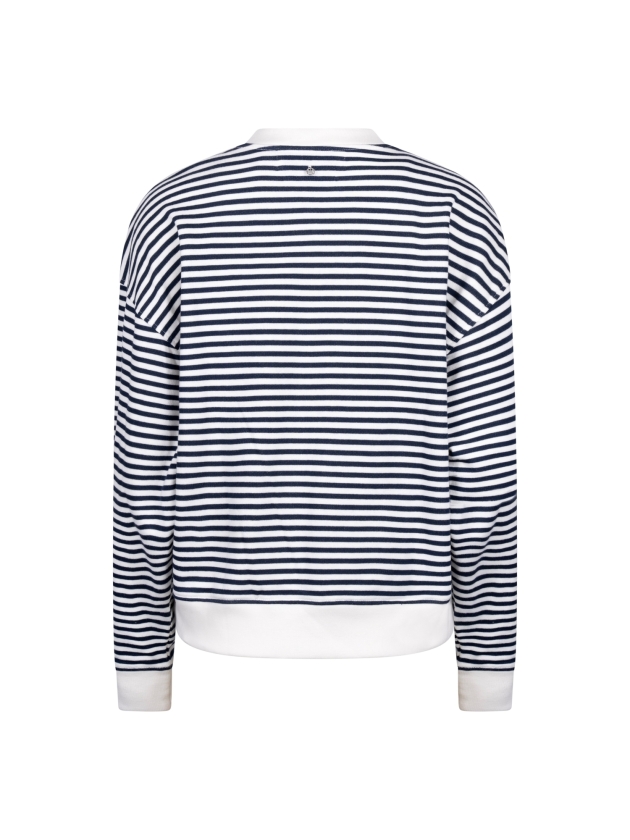 NUKUS Patty Pullover Stripe 219 offwhite/navy