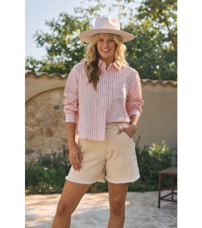 NUKUS Nowi Blouse Stripe 30 blush