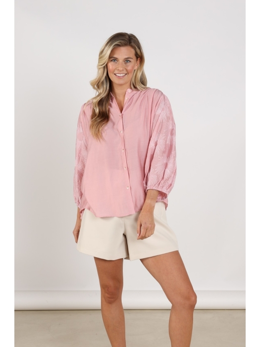 NUKUS Lynn Blouse Embroidery 30 blush