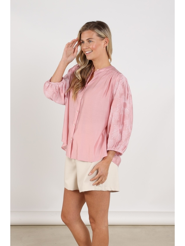 NUKUS Lynn Blouse Embroidery 30 blush