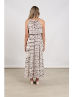NUKUS Monique Dress Print 143 offwhite/fango