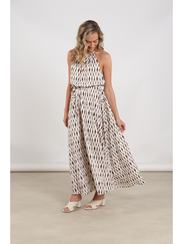 NUKUS Monique Dress Print 143 offwhite/fango