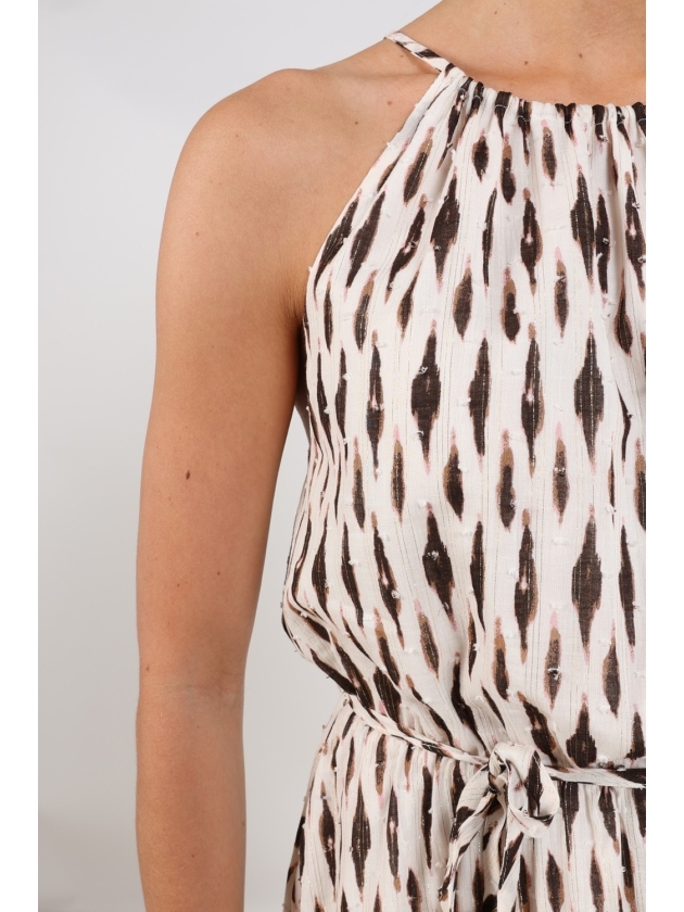 NUKUS Monique Dress Print 143 offwhite/fango