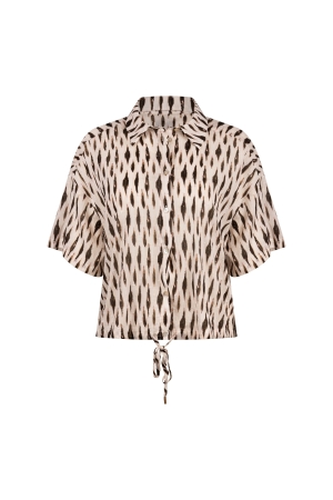 NUKUS Britt Blouse Print 143 offwhite/fango