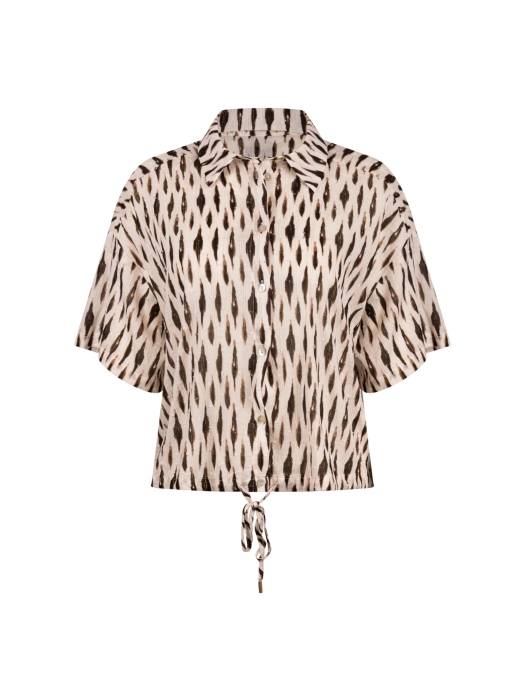 NUKUS Britt Blouse Print 143 offwhite/fango