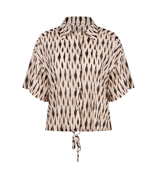 NUKUS Britt Blouse Print 143 offwhite/fango