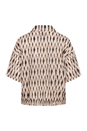NUKUS Britt Blouse Print 143 offwhite/fango