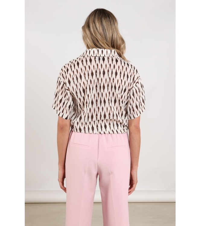 NUKUS Britt Blouse Print 143 offwhite/fango