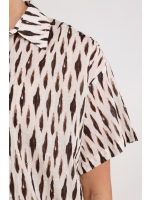 NUKUS Britt Blouse Print 143 offwhite/fango