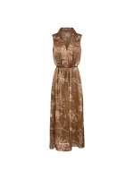 NUKUS Violet Dress Print 273 fango/offwhite