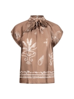 NUKUS Noomi Top Print 273 fango/offwhite