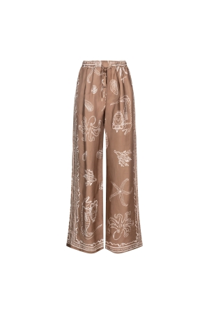 NUKUS Valerie Pants Print 273 fango/offwhite