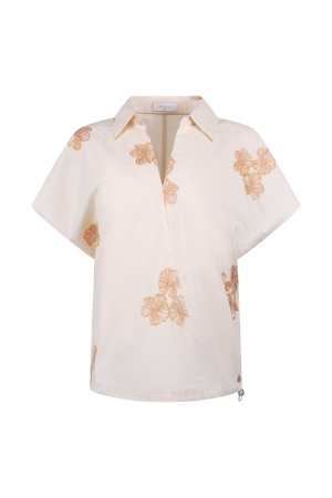 NUKUS Daniek Top Embroidery 79 offwhite/blush
