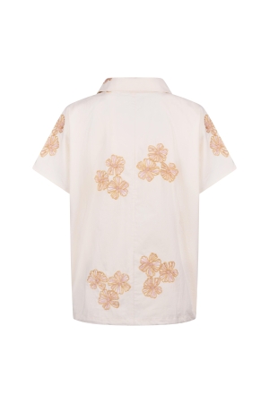 NUKUS Daniek Top Embroidery 79 offwhite/blush