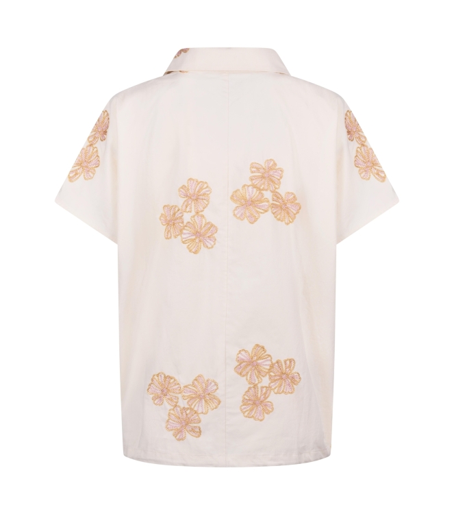 NUKUS Daniek Top Embroidery 79 offwhite/blush
