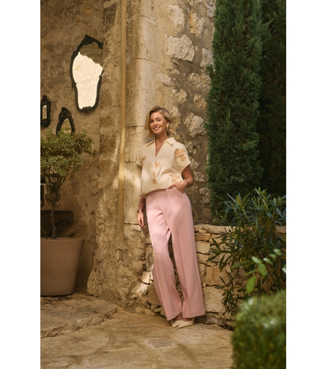 NUKUS Daniek Top Embroidery 79 offwhite/blush