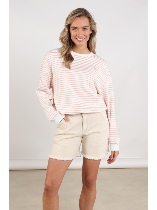 NUKUS Lisa Pullover Stripe 79 offwhite/blush